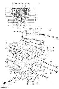GSX400 Картер двигателя