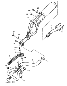 XT600Z Выхлопная система