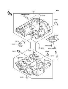 ZR250 Картер двигателя