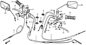 NU50 Control levers + cables + switches