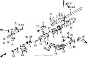 GL1200I Shift drum + shift fork