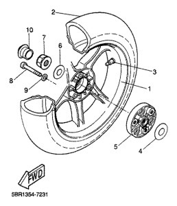 YQ50 Переднее колесо