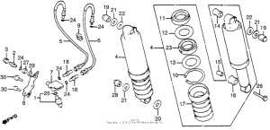 GL1100I Задние амортизаторы