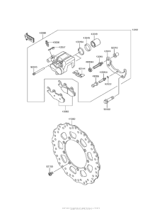 KL650 Передний тормоз