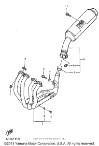 YZF600RGC Выхлопная система