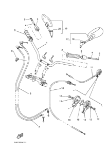 BT1100 Steering handle. cable
