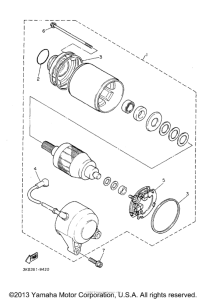 YZF1000RJ Стартер