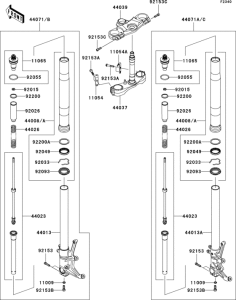 ZX1400 Передняя вилка