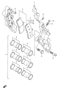 TL1000 Передний суппорт тормозной