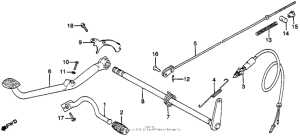 GL650I Brake pedal + gearshift pedal