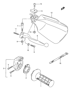 DR350 Right knuckle cover