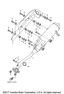 YW125 Выхлопная система
