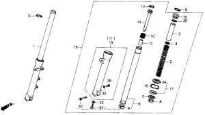 CB400F Передняя вилка