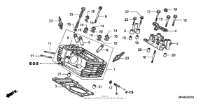 VT600C Задняя головка цилиндров