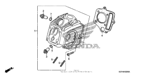 CRF70F Головка цилиндров