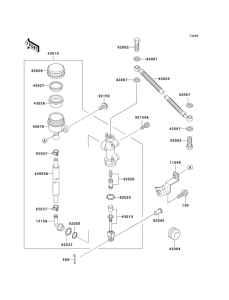 EX500 Задний торм цилиндр