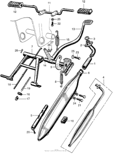 CA100 Main stand + muffler