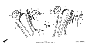 VT750DC Cam chain + tensioner