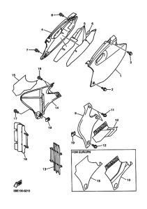 YZ400F Боковая крышка