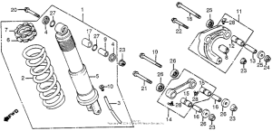 XL350R Задние амортизаторы