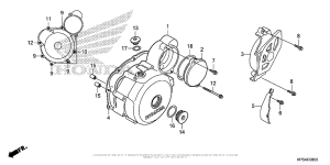  Крышка картера левая