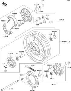 EL250 Заднее колесо и цепь