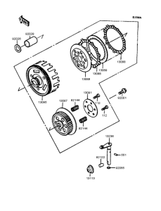 KMX50 Сцепление