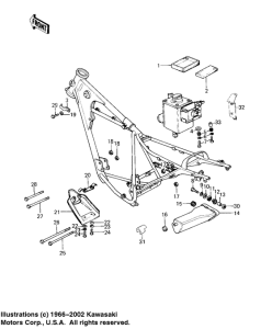 KE125 Рама ,крепежные детали