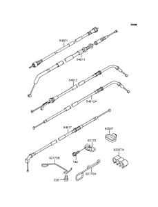 ZX400 Тросы управления
