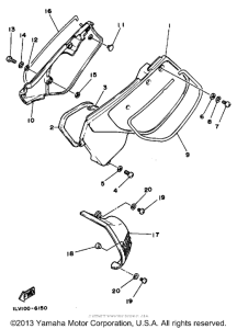 YZ490S Боковые обтекатели