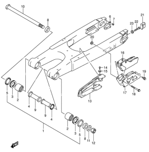 RM250 Маятник задний