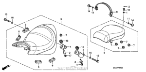 VTX1300T Сиденье