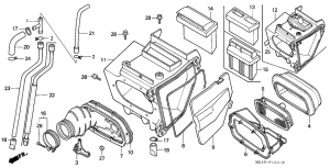 XR600R Воздухоочиститель