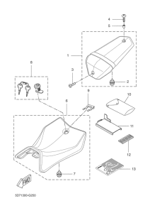 YZF-R125 Сиденье