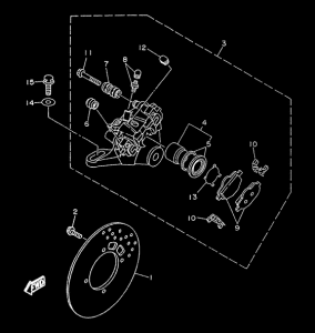 TZR50 Pinza freno trasero