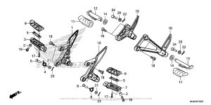 CB500X (ABS) Подножки для ног