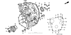 GL1500CD Задний кожух картера
