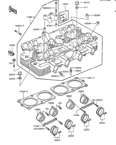 KZ1100 Головка цилиндров