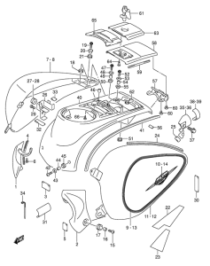 VL1500 Боковая крышка