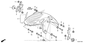 CB300F Переднее крыло