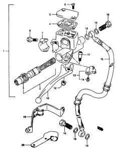 AP50 Передний тормозной цилиндр