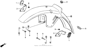 CB125T Переднее крыло