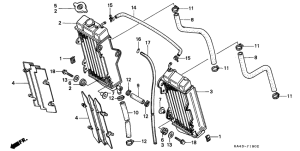 CR250R Радиатор