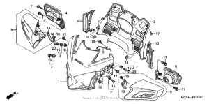 ST1300 Верхний обтекатель