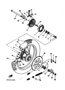 RT180 Rear wheel complete assy