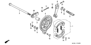 CM125C Задний тормоз