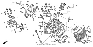 VT750C Головка цилиндров передняя