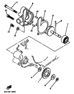 YZ125F Водяной насос