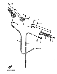 FZ600 FZ600U Рулевой рычаг и кабель