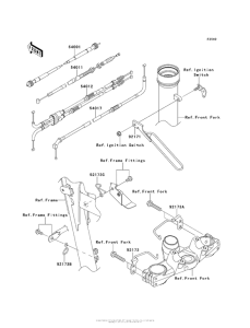 KL650 Тросы управления